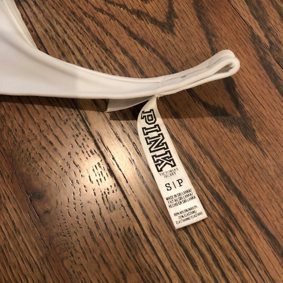 VS PINK White Bikini Top with Gold Sequins - Picture 5 of 5